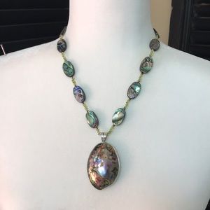 Coldwater Creek Abalone necklace NWT